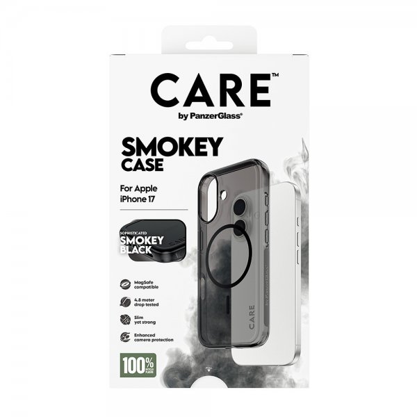 CARE by PanzerGlass iPhone 17 Cover Smokey MagSafe Sort