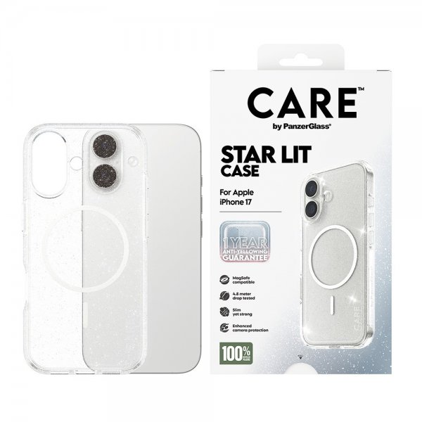 CARE by PanzerGlass iPhone 17 Cover Star Lit MagSafe