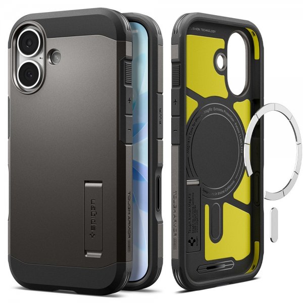 Spigen iPhone 17 Cover Tough Armor T MagFit Gunmetal