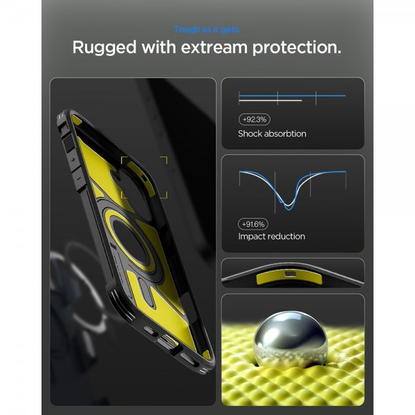 Spigen iPhone 17 Cover Tough Armor T MagFit Gunmetal