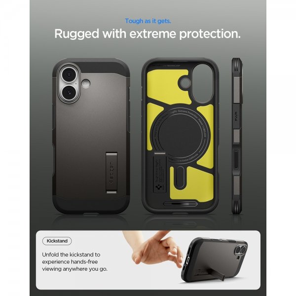 Spigen iPhone 17 Cover Tough Armor T MagFit Gunmetal