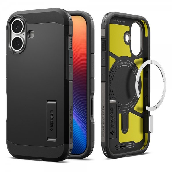 Spigen iPhone 17 Cover Tough Armor T MagFit Sort