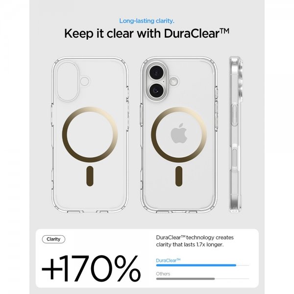 Spigen iPhone 17 Cover Ultra Hybrid MagFit Clear Guld