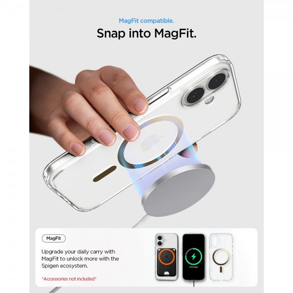 Spigen iPhone 17 Cover Ultra Hybrid MagFit Clear Guld