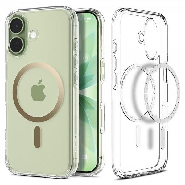 Spigen iPhone 17 Cover Ultra Hybrid MagFit Clear Guld