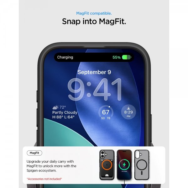 Spigen iPhone 17 Cover Ultra Hybrid MagFit Frost Black