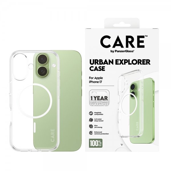 CARE by PanzerGlass iPhone 17 Cover Urban Explorer MagSafe Hvid