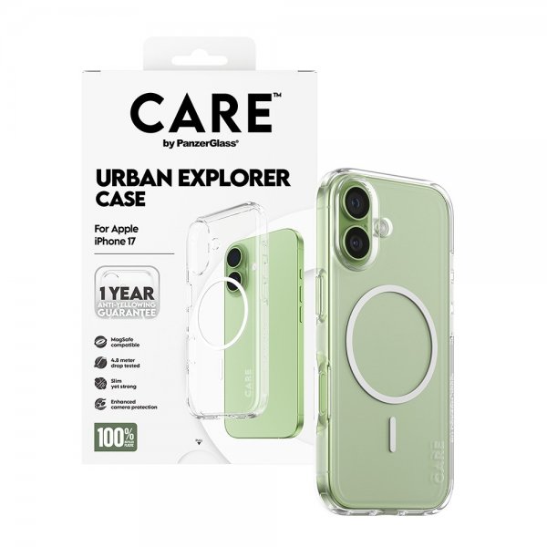 CARE by PanzerGlass iPhone 17 Cover Urban Explorer MagSafe Hvid
