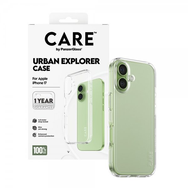 CARE by PanzerGlass iPhone 17 Cover Urban Explorer Transparent