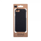 Onsala iPhone 6/6S/7/8/SE Cover Ægte Læder Sort
