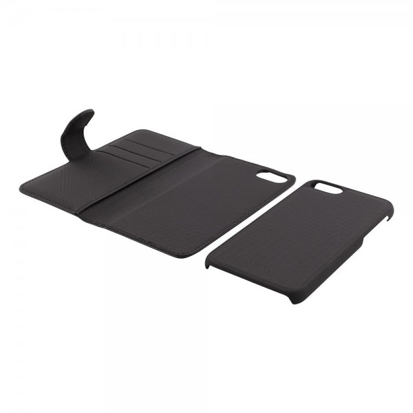 Deltaco iPhone 6/6S/7/8/SE Cover Magnetisk Aftageligt Cover Sort