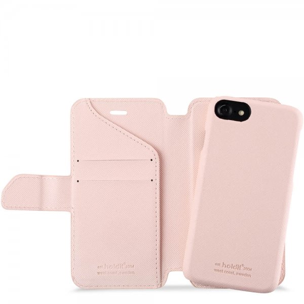 holdit iPhone 6/6S/7/8/SE Cover Stockholm Aftagelig Skal Rosa