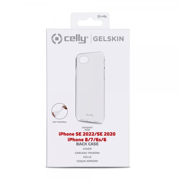 Celly iPhone 6/6S/7/8/SE Cover GELSKIN Gennemsigtig