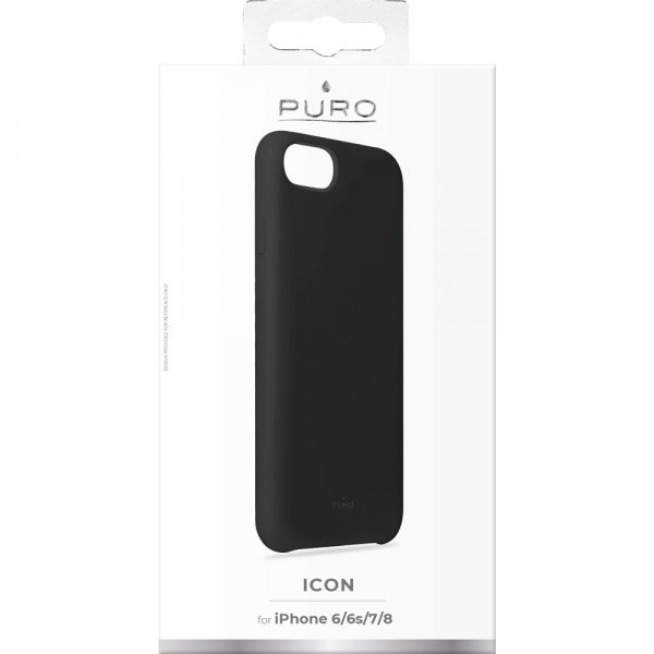 Puro iPhone 6/6S/7/8/SE Skal Icon Sort