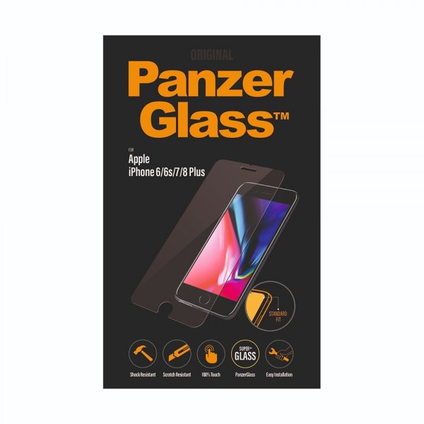 PanzerGlass iPhone 6/6S Plus/iPhone 7 Plus/iPhone 8 Plus Skærmbeskyttelse Standard Fit