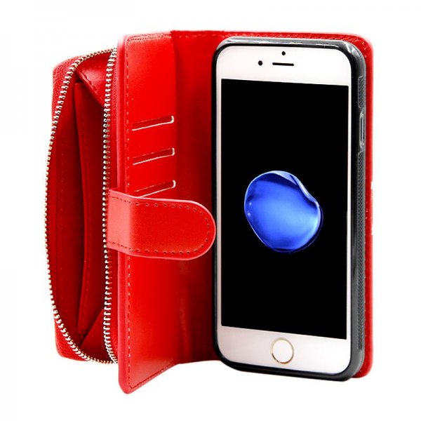 iPhone 6/6S Etui Magnetisk Aftageligt Cover Rød