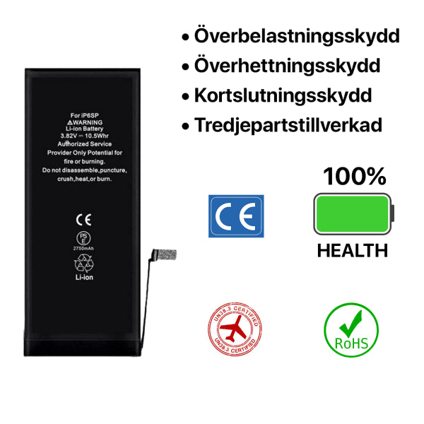 iPhone 6S Plus Batteri Høj Kvalitet