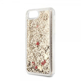 Guess iPhone 7/8/SE Cover Glitter Floating Hearts Guld