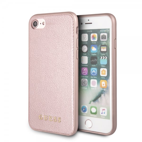Guess iPhone 7/8/SE Cover Iridescent Cover Rosaguld