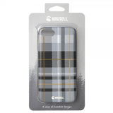 Krusell iPhone 7/8/SE Cover Limited Plaid Dark Grey