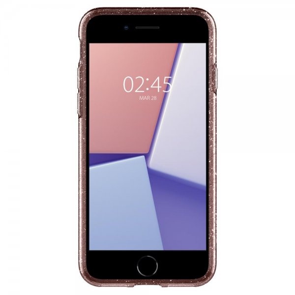 Spigen iPhone 7/8/SE Cover Liquid Crystal Glitter Rose Quartz