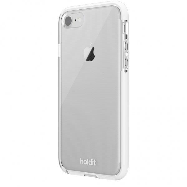 holdit iPhone 7/8/SE Cover Seethru Hvid