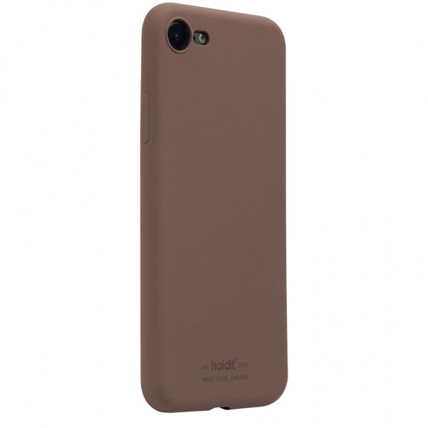 holdit iPhone 7/8/SE Cover Silikone Dark Brown