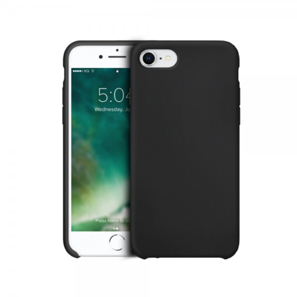 Xqisit iPhone 7/8/SE Cover Silikone Etui Sort