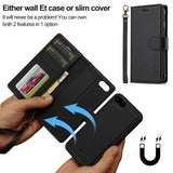 Lc.Imeeke iPhone 7/8/SE Cover med Aftageligt Cover L2 Series MagSafe Sort