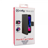 Celly iPhone 6/6S/7/8/SE Cover Wally Wallet Case Sort