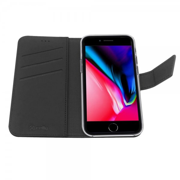 Celly iPhone 6/6S/7/8/SE Cover Wally Wallet Case Sort