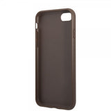 Guess iPhone 7/8/SE Cover Double Cardslot Metal Triangle Brun
