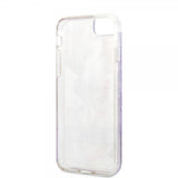 Guess iPhone 7/8/SE Cover Liquid Glitter Flower Pattern Lilla