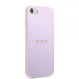 Guess iPhone 7/8/SE Cover Saffiano Metal Logo Lilla