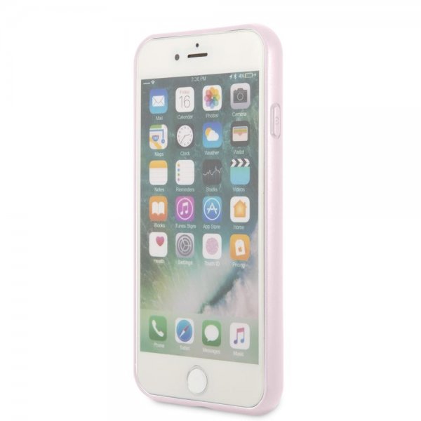 Guess iPhone 7/8/SE Cover Saffiano Metal Logo Lilla