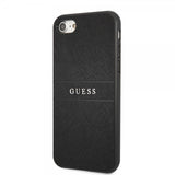 Guess iPhone 7/8/SE Cover Saffiano Metal Logo Sort