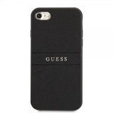 Guess iPhone 7/8/SE Cover Saffiano Metal Logo Sort