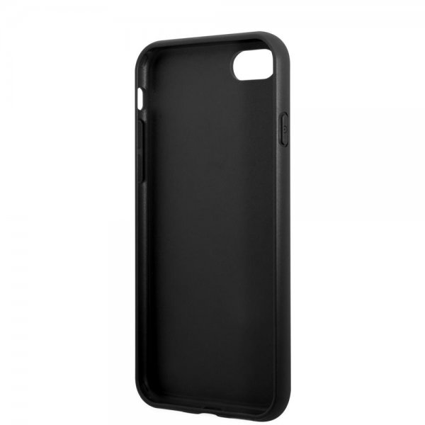 Guess iPhone 7/8/SE Cover Saffiano Metal Logo Sort