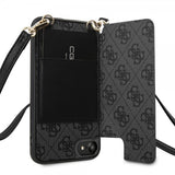 Guess iPhone 7/8/SE Cover Crossbody Cardslot Grå
