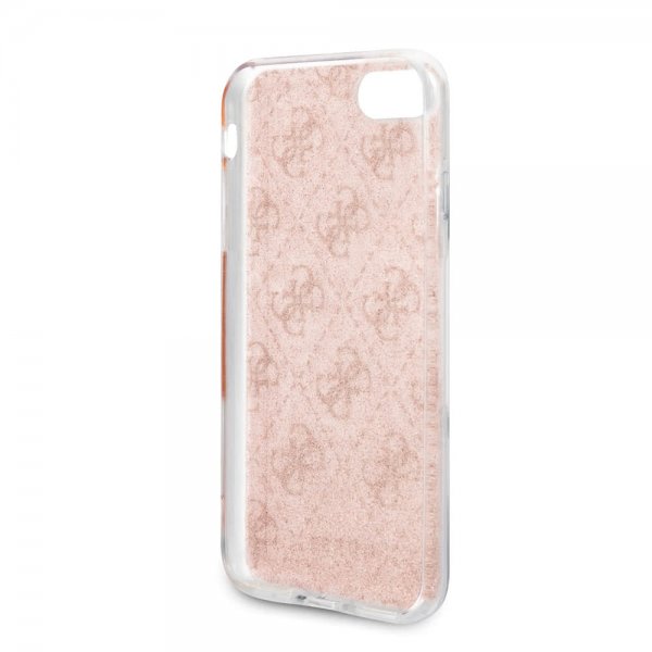 Guess iPhone 7/8/SE Cover Glitter Cover Peony Rosa