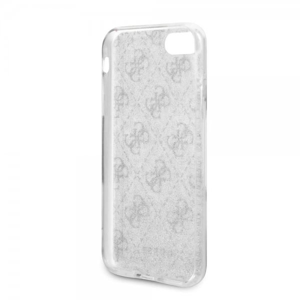 Guess iPhone 7/8/SE Cover Glitter Peony Sølv