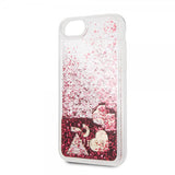 Guess iPhone 7/8/SE Cover Glitter Hearts Rød