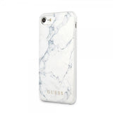 Guess iPhone 7/8/SE Skal Marble Cover Hvid