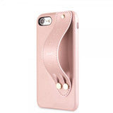 Guess iPhone 7/8/SE Cover Saffiano Remtaske Rosaguld