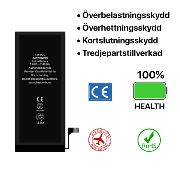 iPhone 7 Batteri Høj Kvalitet