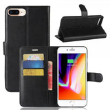 iPhone 7 Plus/iPhone 8 Plus Etui Litchi Sort