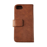 Rvelon iPhone 7/8/SE Cover Ægte læder Kortlomme Brun