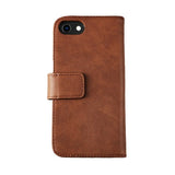 Rvelon iPhone 7/8/SE Cover Ægte læder Kortlomme Brun