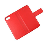 Rvelon iPhone 7/8/SE Cover Ægte læder Kortlomme Rød