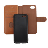 Rvelon iPhone 7/8/SE Cover Magnetisk Aftageligt Cover Brun